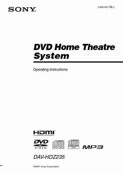 Sony Home Theater System DAV-HDZ235-page_pdf